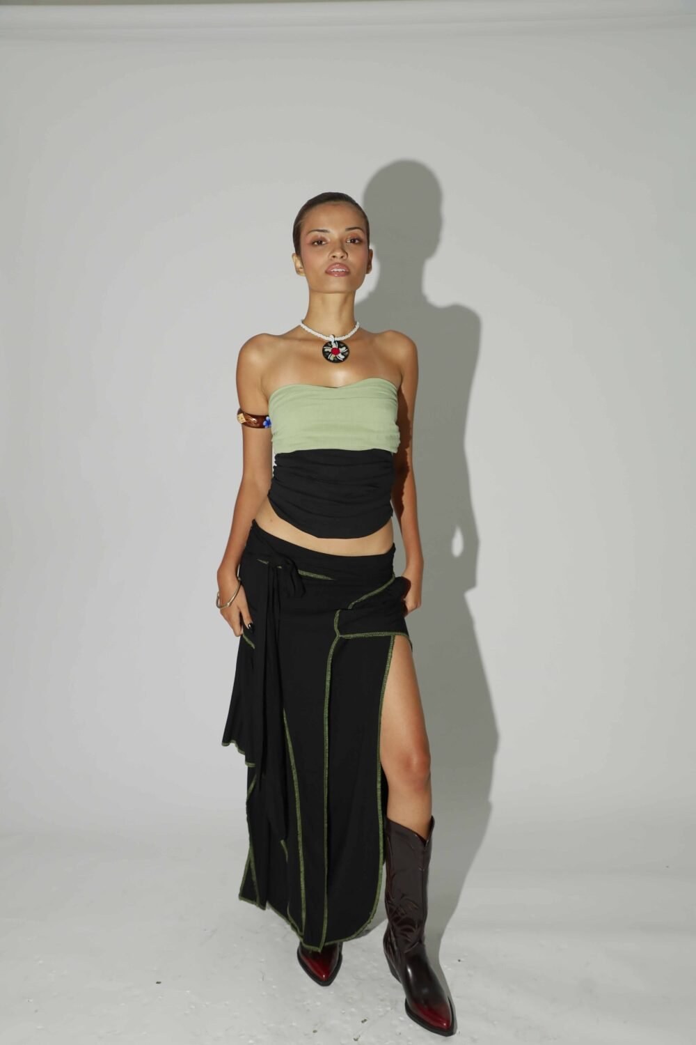 Ayu Top - Combination Green-Black - Image 4